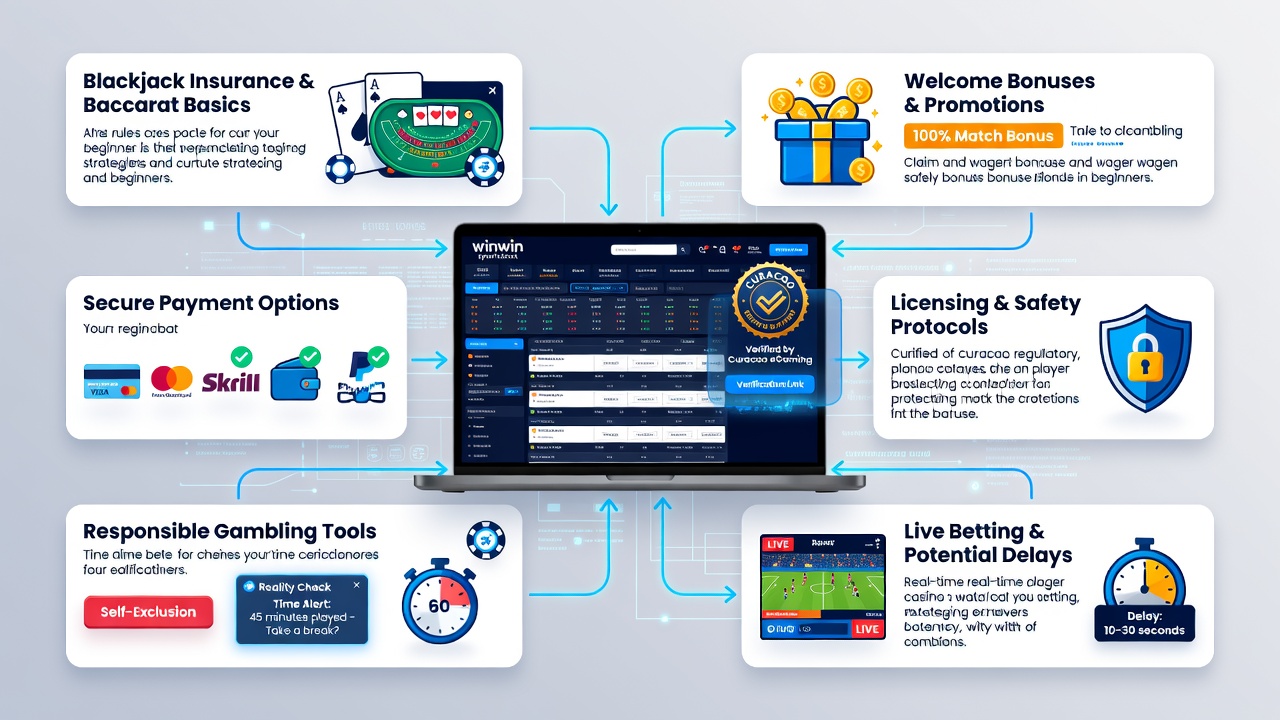 Online Casino and Betting Guide for Beginners: Blackjack Insurance, Baccarat, Bonuses, Payments, Licensing, Safety and Live Betting Delays